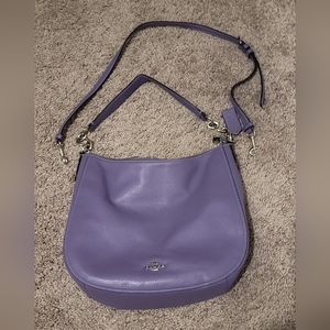 Purple leather Coach hobo bag